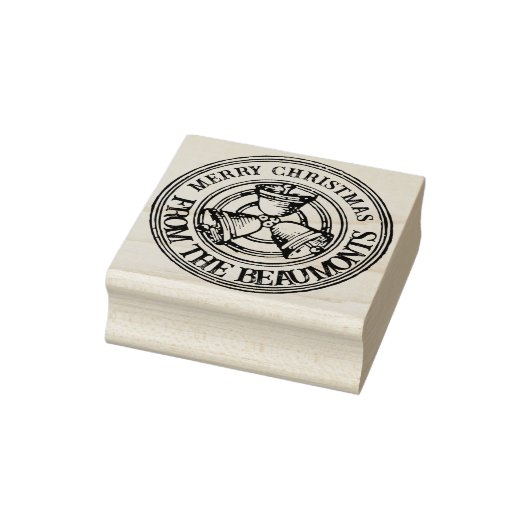 Vrolijk Kerstmis Bells Gepersonaliseerde Vakantie  Rubberstempel (Stempel)