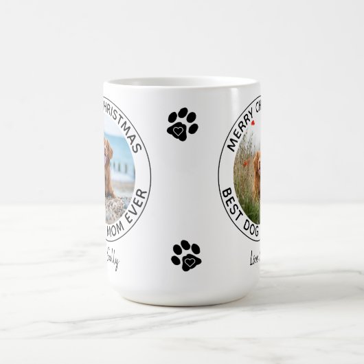 Vrolijk Kerstmis Beste Hond Moeder Ooit Huisdier F Koffiemok (Center)