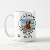 Vrolijk Kerstmis Beste Hond Moeder Ooit Huisdier F Koffiemok (Links)