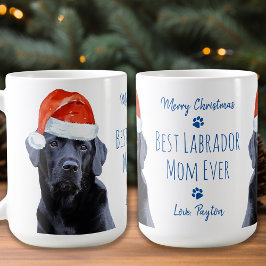Vrolijk Kerstmis Beste Labrador Moeder Ooit Zwart Koffiemok