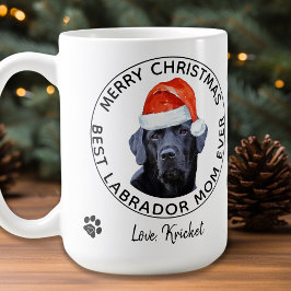 Vrolijk Kerstmis Beste Labrador Moeder Ooit Zwart Koffiemok