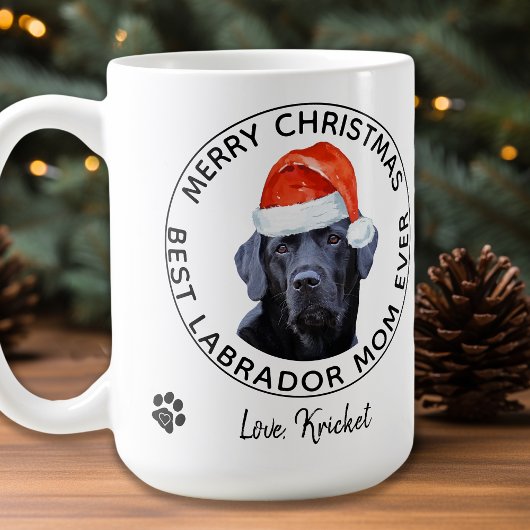 Vrolijk Kerstmis Beste Labrador Moeder Ooit Zwart  Koffiemok