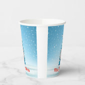 Vrolijk Kerstmis Blauw Gnome Papieren Bekers (Links)