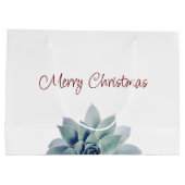 Vrolijk Kerstmis botanisch Groot Cadeauzakje (Achterkant)