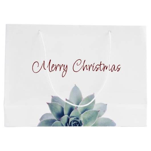 Vrolijk Kerstmis botanisch Groot Cadeauzakje (Achterkant)