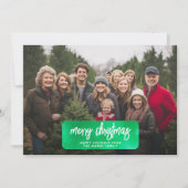 Vrolijk Kerstmis Botanische Cheery Tie Dye - Foto Feestdagenkaart (Voorkant)