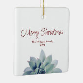 Vrolijk Kerstmis Botanische Succulent Keramisch Ornament (Rechts)