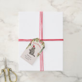 Vrolijk Kerstmis Britse Korthaar Kat Liefhebbers Cadeaulabel (Met Touw)