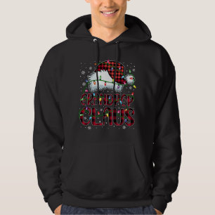 Vrolijk Kerstmis Buffel Plaid Rode Kerstman Hoed G Hoodie