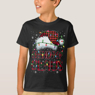 Vrolijk Kerstmis Buffel Plaid Rode Kerstman Hoed G T-shirt
