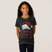 Vrolijk Kerstmis Buffel Plaid Rode Kerstman Hoed G T-shirt (Voorkant volledig)