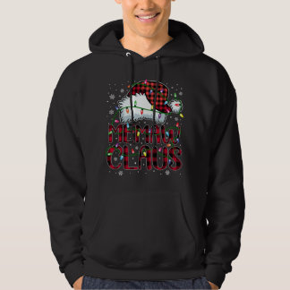 Vrolijk Kerstmis Buffel Plaid Rode Kerstman Hoed M Hoodie