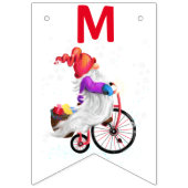 Vrolijk Kerstmis Bunting Vlaggen met Gnome met Gif Vlaggetjes (Tweede vlag)