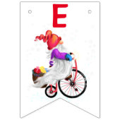 Vrolijk Kerstmis Bunting Vlaggen met Gnome met Gif Vlaggetjes (Derde vlag)