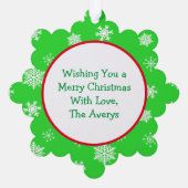 Vrolijk Kerstmis Camping Pun Retro RV Camper Ornament Kaart (Achterkant)