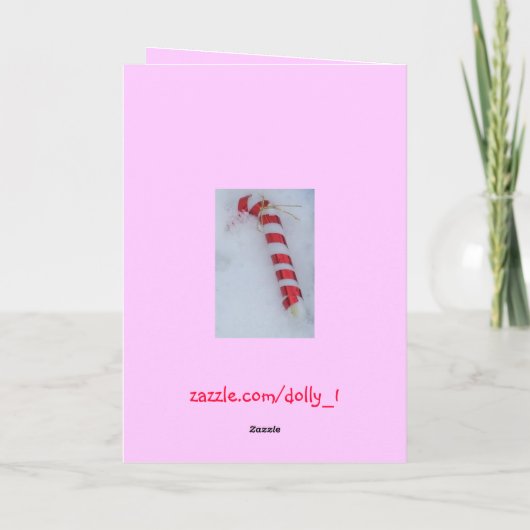 Vrolijk Kerstmis Candy Cane Niece Feestdagen Kaart (Achterkant)