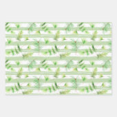 Vrolijk Kerstmis Chic Bloemen Waterverf Poinsettia Inpakpapier Vel (Voorkant 2)