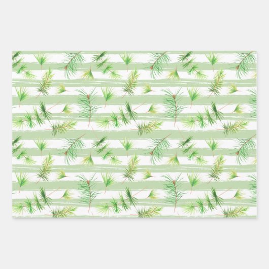 Vrolijk Kerstmis Chic Bloemen Waterverf Poinsettia Inpakpapier Vel (Voorkant 2)