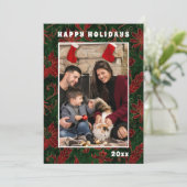 Vrolijk Kerstmis Chic Feestelijke Feestdagen Famil (Staand voorkant)