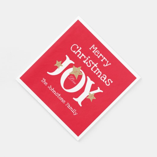 Vrolijk Kerstmis Chic Script Rood Kerstpapier Servet (Hoek)