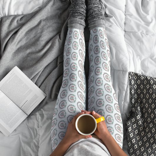 Vrolijk KERSTMIS Christelijk Geloofspatroon Leggings