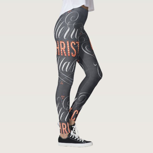 Vrolijk KERSTMIS Christelijk Jesus God Chalkboard Leggings (Rechts)