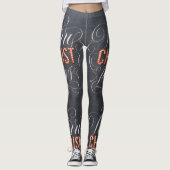 Vrolijk KERSTMIS Christelijk Jesus God Chalkboard Leggings (Voorkant)
