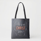 Vrolijk KERSTMIS Christelijk Jesus God Chalkboard Tote Bag (Voorkant)