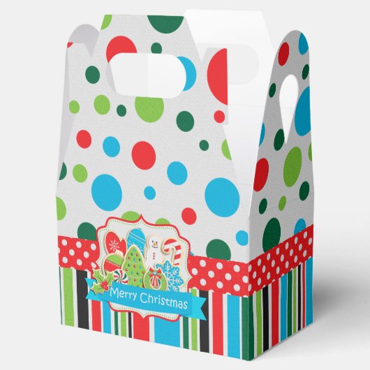 Vrolijk Kerstmis Cookie Gable doos Bedankdoosjes (Geopend)