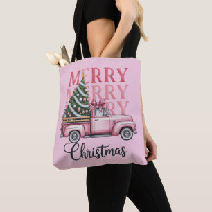 Vrolijk Kerstmis Coquette Strik Kerstmis Vakanties Tote Bag