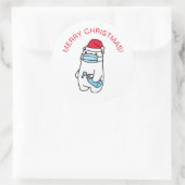 VROLIJK KERSTMIS COVID19.Classic Ronde Sticker (Tas)