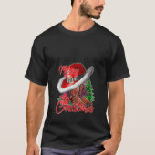 Vrolijk Kerstmis Cowboy Laarzen Kerstboom Lichten  T-shirt (Voorkant)