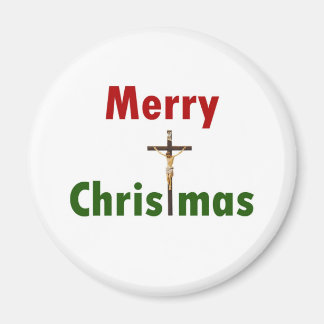 Vrolijk Kerstmis Crucifix Magneet