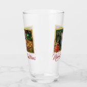 Vrolijk Kerstmis Custom Photo Pint Glass Glas (Links)