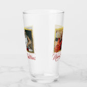 Vrolijk Kerstmis Custom Photo Pint Glass Glas (Rechts)