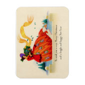 Vrolijk Kerstmis Dame Flexibele Magneet (Verticaal)