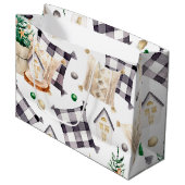 Vrolijk Kerstmis Decoratie Gnoom Groot Cadeauzakje (Voorkant Gekanteld)