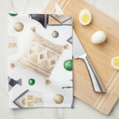 Vrolijk Kerstmis Decoratie Gnoom Theedoek (Quarter Fold)