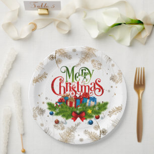 Vrolijk Kerstmis, Decoratief Ontwerp, Papieren Bordje