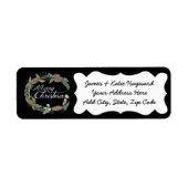 Vrolijk Kerstmis dennen kegels groen Adresetikette Etiket (Voorkant)