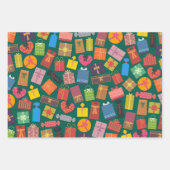 Vrolijk Kerstmis design patroon Inpakpapier Vel (Voorkant 2)