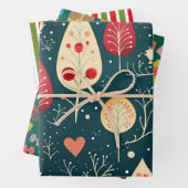 Vrolijk Kerstmis design patroon Inpakpapier Vel (In situ)