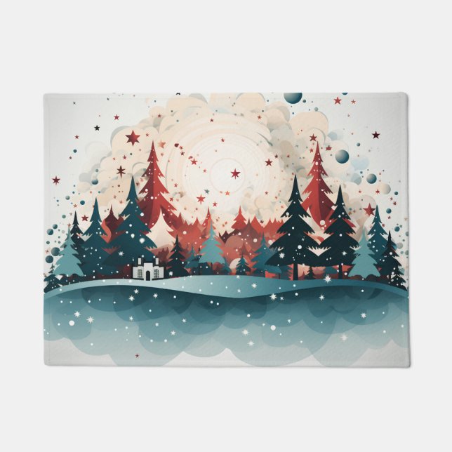 Vrolijk Kerstmis Deurmat Ontwerp (Voorkant)