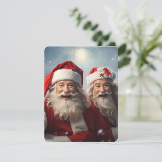 Vrolijk Kerstmis Digitaal downloaden Feestdagenkaart (Staand voorkant)