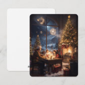 Vrolijk Kerstmis Digitaal downloaden Feestdagenkaart (Voorkant / Achterkant)