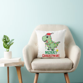 Vrolijk Kerstmis Dino Kussen