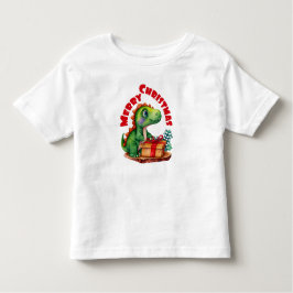 Vrolijk Kerstmis Dinosaurus Kinder Peuter Shirts