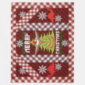 Vrolijk Kerstmis Dinosaurus Parade Fleece Deken (Voorkant)