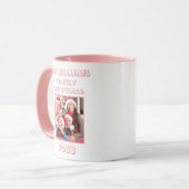 Vrolijk Kerstmis Dochter Foto Roze & Wit Mok (Voorkant links)