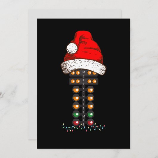 Vrolijk Kerstmis Drag Racing Kerstboom Feestdagenkaart (Voorkant / Achterkant)